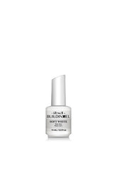 IBD Building Gel in Soft White, a gentle white builder gel perfect for French tip extensions and overlays.